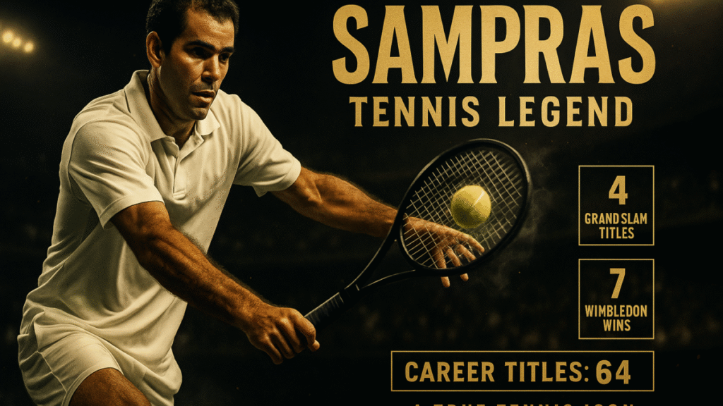 Pete Sampras illustration for Pete Sampras biography