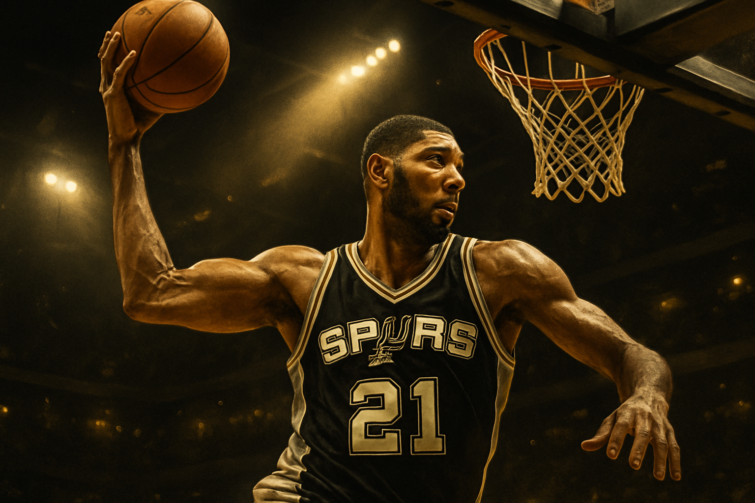 Tim Duncan biography image featuring Tim Duncan